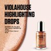 VIOLA HOUSE Liquid Highlighter Drops, Glitter Illuminator Blend with Foundation and Makeup, Face, Eye Shadow, Body Shimmer & Glitter. 30ml (4 sunlight)