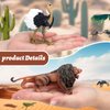 Jexine 25 Pack Desert Animals Figurines Set Model Trees Kit Desert Diorama Supplies Animals Figures with Tree and Cactuses Figurines Resin Insects for Kids Birthday Party Favors School Projects