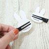 Kawaii Miffychan Hair Clip Hair Pins Girls Women Hair Accessories 2 PCS Made in Japan (White)