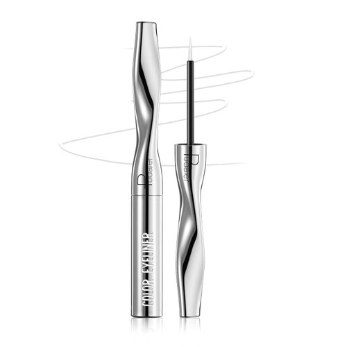 Multi-color liquid eyeliner, artistic and unique shape, easy to color glitter and matte precision ultra-fine eyeliner, waterproof and sweat-proof, no fall-off, no smudge, long-lasting（23#White）