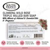 Climbing Wild Rose Clean Bar Soap by South of France Clean Body Care | Triple-Milled French Soap with Organic Shea Butter + Essential Oils | Vegan, Non-GMO Body Soap | 6 oz Bar – 4 Pack
