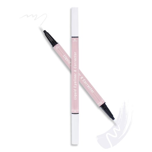 Lestpola 2-in-1 Eyeliner & Eraser Pen, Precision Drawing + Easy Makeup Removal, Vegan Formula, Waterproof Smudge-Proof, Eye Makeup Remover and Colored Eyeliner, Easy to Use for Beginners-01 White
