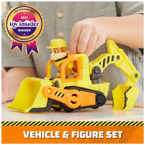 Rubble & Crew, Rubble’s Bulldozer Toy Truck with Movable Parts and a Collectible Action Figure, Kids Toys for Ages 3 and Up