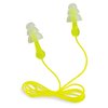 Peltor Sport Tri-Flange Corded Reusable Earplugs, 3 Pair, Noise Reduction Rating (NRR) 26 dB, Comfortable Fit, Ideal For Range, Shooting & Hunting, Washable and Corded, Neon Yellow (97317-10C)