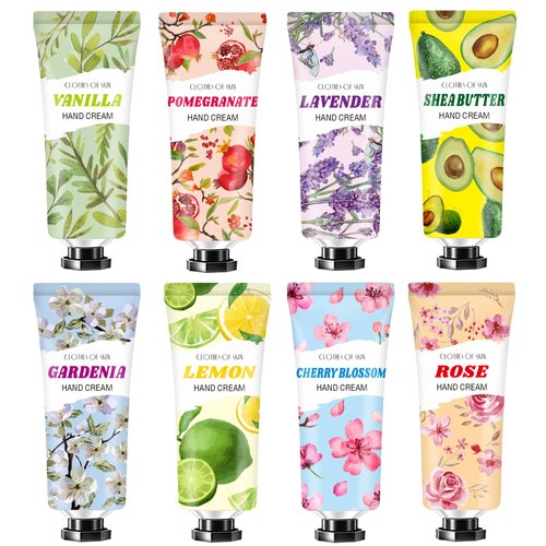 8 PACK Hand Cream Christmas Gifts for Women,Travel Size in Bulk Lotions for Dry Hands,Mini Hand Lotion for Mothers Day Gifts,Valentine Day Gift,Appreciation Gift,Baby Shower Party Gift Birthday Gift
