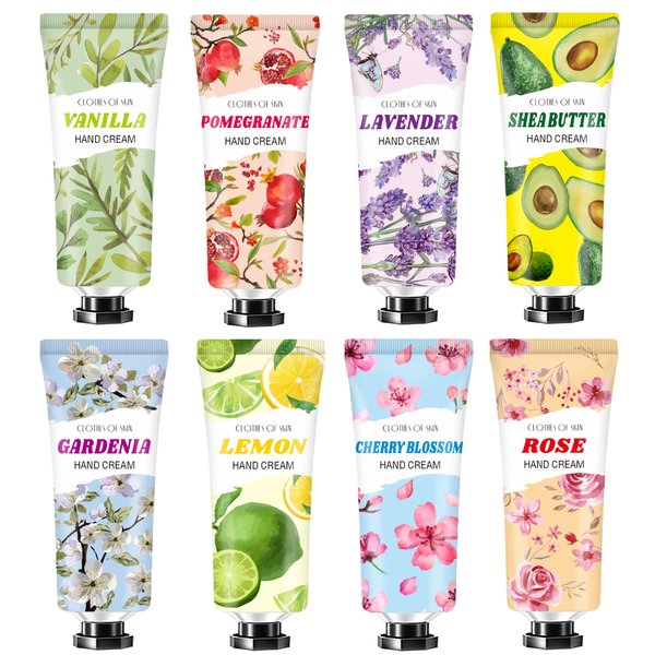 8 PACK Hand Cream Christmas Gifts for Women,Travel Size in Bulk Lotions for Dry Hands,Mini Hand Lotion for Mothers Day Gifts,Valentine Day Gift,Appreciation Gift,Baby Shower Party Gift Birthday Gift
