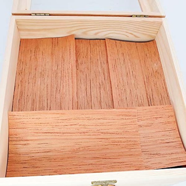 Woho Spanish Cedar Sheets for Humidor, Spanish Cedar Wood Veneer Lumber Strip Chip for Dividing or Lighting Up Cigars, Humidor Accessories for Tube Jar and Box (10 Count (Pack of 1))