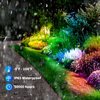 Musuger 1500LM LED High Brightness Outdoor Landscape Lighting 15W RGB Color Changing Landscape Lights Bluetooth Remote Control Spot-Lights with Plug in IP66 Waterproof Flood Light for Garden - 2 Pack