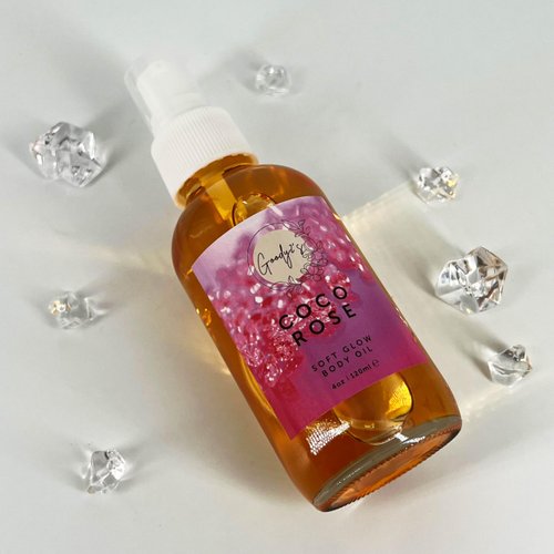 GOODY2'S Coco Rose Soft Glow Body Oil - 120 ml | Hydrating with Coconut & Rose Extracts | Natural, Vegan, Cruelty-Free