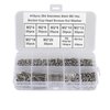 HanTof 410Pcs Tiny Hex Socket Head Cap Screws Bolts, 304 Stainless Steel M2 x 4/6/8/10/12/16/20mm, Micro Allen Head Machine Screws, Nuts and Washers Kit with Hex Wrench, Fully Threaded Pitch: 0.4mm