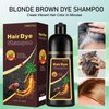 Hair Dye Shampoo Blonde, Brown Hair Shampoo, Instant Hair Color Shampoo, Brown Hair Dye Colors in Minutes, Brown Shampoo Easy to Use