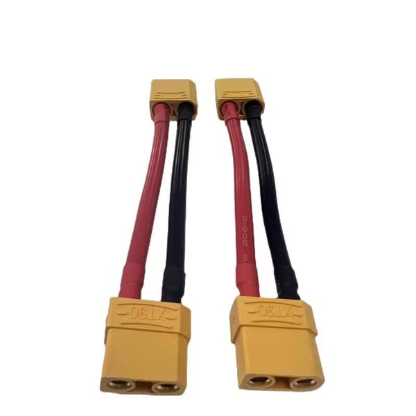 Hengfuntong-Elec XT90 XT 90 XT-90 Plug Male Charging Cable Leads 10awg 10cm with XT90 Female XT90 XT 90 XT-90 for RC Battery Chargers 2pcs