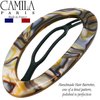 Camila Paris CP3362 French Hair Barrette Clip for Women, Handmade, Onyx, Slide-in Metal-Free Closure, Strong Hold Grip Hair Clips for Girls, No Slip Durable Styling Hair Accessories, Made in France