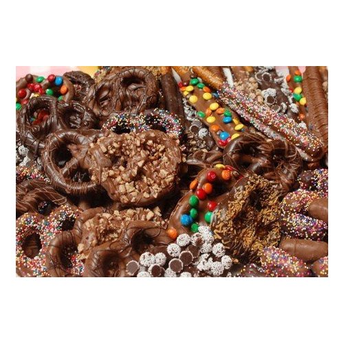 Chocolate Covered Pretzels 2 LB PARTY BOWL