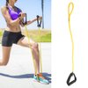 Single Resistance Exercise Band, Comfortable Handles Elastic Cord Ideal for Physical Therapy, Strength Training, Muscle Toning (Yellow)