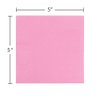 JAM PAPER Small Beverage Napkins - 5 x 5 - Baby Pink Pastel - 50/Pack