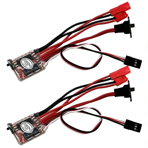 30A ESC Brushed Electronic Speed Controller with Brake for DIY Mini RC Car or Boat Crawler Tank (2pcs)