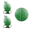XKTEI 2pcs Feather Headdress,Sequins Headband,1920s Flapper Headpiece,Carnival Party Headwear,Costume for Gatsby Theme Party,Mardi Gras Feather Headband (Green-1)