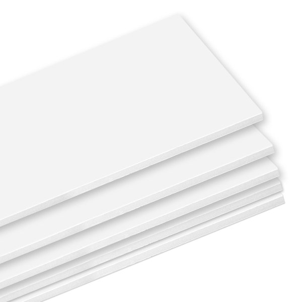 Mat Board Center, 10 Pack 3/16" Thick White with White Core Foam Core Backing Board/Mounting Board (5x7)