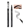 YUANLI Microblading Eyebrow Pen, Waterproof Eye Brow Pencils for Women With 4 Micro-Fork Tip, Liquid Brow Pencil, Smudge-Proof and Waterproof Eyebrow Pencil for Natural Hair-Like - Black