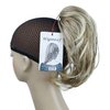 Wiginway Braid Messy Style Ponytail Hair Extension Handmade Synthetic Hair-Piece with Jaw Claw Clip (Blonde with Highlights)
