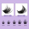 WENDY Lashes Clusters D Curl Lash Clusters DIY Eyelash Clusters 2 Styles 12-16mm Cluster Lashes Black Cluster Eyelash Extensions Wispy Individual Lashes At Home(Gorgeous/Bright-0.07D,12-16mm Mixed)