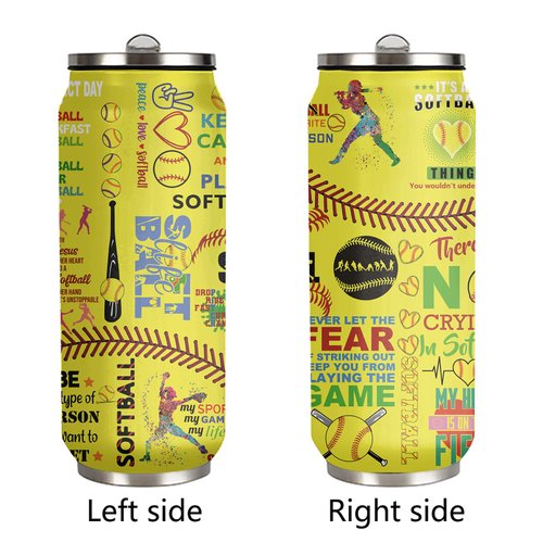 JDEIFKF Softball Tumbler Cup Travel Mug With Lid,Softball Lover Birthday Gifts Stainless Steel Vacuum Coffee Mug Cup Softball Gifts For Women Men 17 Oz