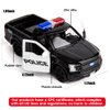 BDTCTK 1/36 Scale Compatible for Ford F150 Pickup Truck Police Car Model, Zinc Alloy Die-Cast Pull Back Vehicles Kid Toys for Boy Girl Gift (Black)