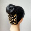 FXQHAN Stretch Combs For Girl, Magic Beading Hair Comb-Double Clips Hair Styling Accessories for Women Girls Hair Beauty (Gold)