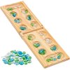 Regal Games Mancala Board Game - Fun Classic Table Game with Wooden Board for Adults & Kids - 48 Glass Mancala Beads & 2 Player Games - Ideal for Family Game Night, Travel (Ages 8+)