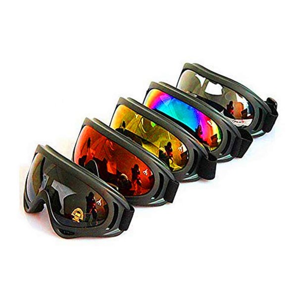 DPLUS Motorcycle Goggles - Glasses Set of 5 - Dirt Bike ATV Goggles Anti-UV 400 Adjustable Riding Offroad Protective Combat Tactical Military Goggles for Men Women Kids Youth Adult X400