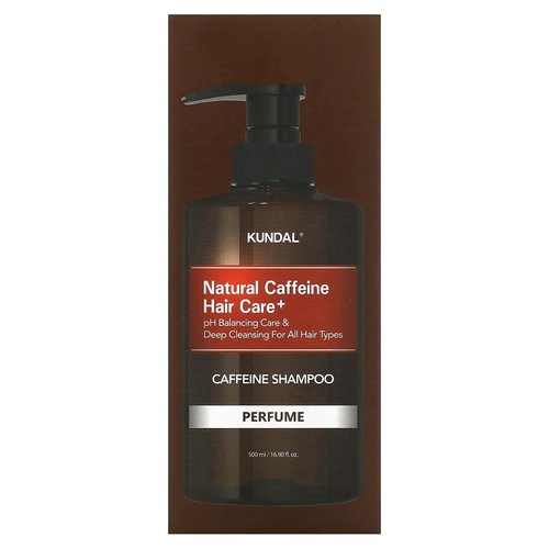 [KUNDAL] Caffeine Hair regrowth Shampoo [Cherry Blossom Scent] Scalp Care, Deep Cleansing, Hair Growth Enhancement, Suitable for All Hair Types 16.9Fl Oz (500ml)