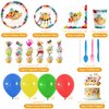 Art Birthday Party Supplies, Paint Party Supplies - Plates, Cups, Napkins, Forks, Knives, Spoons, Straw, Tablecloth, HAPPY BIRTHDAY Backdrop, Cake Topper, Balloon for Painting Party - 20 Guests