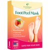 PLANTIFIQUE Foot Peel Mask with Peach 1 Pack Peeling Foot Mask Dermatologically Tested - Repairs Heels & Removes Dry Dead Skin for Baby Soft Feet - Exfoliating Mask for Dry Cracked Feet
