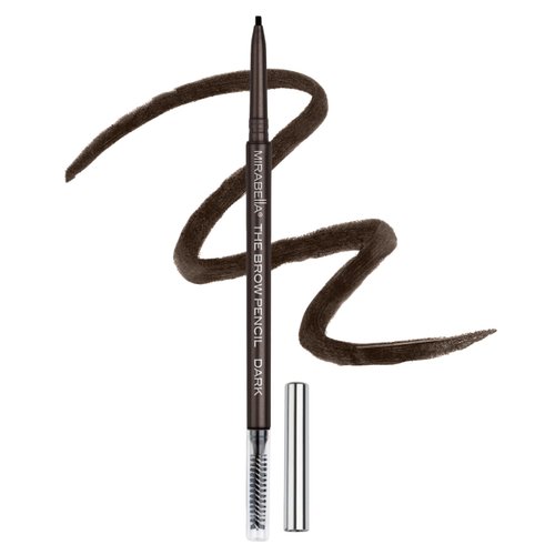 Mirabella Ultra Fine Brow Pencil, Anti-Chip Waterproof Eyebrow Pencil - Smudgeproof, Blendable & Retractable Eyebrow Pencil to Define and Fill In Brows Naturally - Dark
