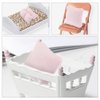 Vaguelly 6pcs Miniature Dollhouse Pillows 1:12 Scale Mini Cushions Tiny House Simulated Pillow Cushions Furniture Model Toy for Sofa Bed Couch Accessory Pink