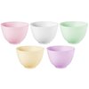 Hulless 3.3 Inch Silicone Facial Mask Mixing Bowl for Facial Mask, Mud Mask and Other Skincare Products Medium Multi colored 5 Pcs.