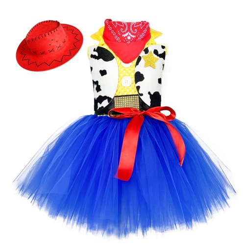 O'COCOLOUR Cowgirl Costume for Girls Halloween Dress Up Clothes Birthday Gifts Cowboy Party Supplies,Size 7-8 years