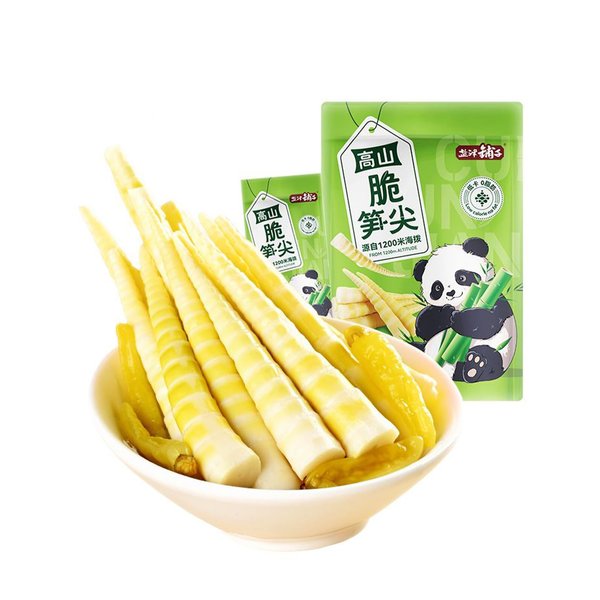 Pickled Pepper Bamboo Shoot Tips,Hand Peeled Bamboo Shoots,Chinese Specialty Crispy Bamboo Shoots,Ready to Eat Casual Snacks,for Breakfast Side Dishes Snack and Salad
