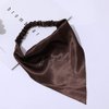 DINPREY Elastic Hair Scarf Headbands Silk Hair Bandanas Scarf Solid Head Kerchief Headbands with Clips for Women (8 Colors Set)