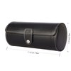 LETURE Vegan Leather Watch Case 3-Slot, Watch Roll Travel Storage Organizer