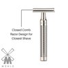 MÜHLE ROCCA R89 Double Edge Safety Razor (Closed Comb) | Pure Matt Stainless Steel |Perfect for Everyday Use | Barbershop Quality Close Smooth Shave | Luxury Razor for Men