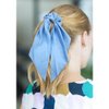 Cinaci 12 Pieces Solid Silky Satin Chiffon Hair Ties with Long Ribbon Bow Tail Hair Scrunchies Ponytail Holders Rubber Bands Accessories for Women Girls Teens
