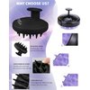 BEAUTLOHAS. Silicone Scalp Massager Shampoo Brush, Shower Scalp Scrubber with Soft Bristles, Scalp Brush for Hair Growth & Dandruff Treatment, Wet Dry Hair Massager for All Hair Types of Women (Black)
