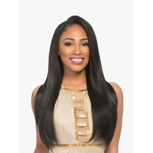 Sensationnel Empire Yaki weave hair - virgin Human hair extensions Yaki texture hair for weaving and sew in styles - Straight Yaki 1 pack (10 Inch, T1B/ROSEGOLD)