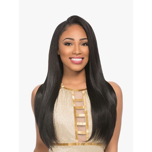 Sensationnel Empire Yaki weave hair - virgin Human hair extensions Yaki texture hair for weaving and sew in styles - Straight Yaki 1 pack (10 Inch, T1B/ROSEGOLD)