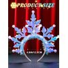 EARENT Light Up Snowflake Headbands LED Xmas Hair band Glowing Christmas Costume Hair Accessories for Women