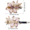 Sinide Womens Hair Barrettes Copper Wire Bride Hair Clips Butterfly Wedding Head Piece Flower Hair Jaw Clamp Hairpin Crystal Hair Accessories for Women and Ladies (2 Pack)