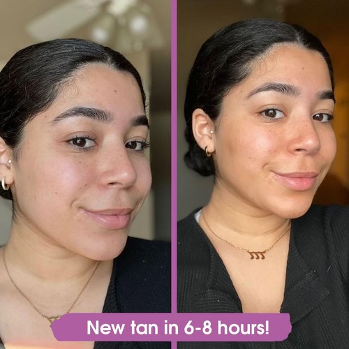 GLEOW Face Tanning Drops to Add to Moisturizer, Face Self Tanner Drops with Revitalizing Cream, Self Tanning Drops for Face and Body, Bronzing Drops with Hydrating Cream 1oz+3.4oz