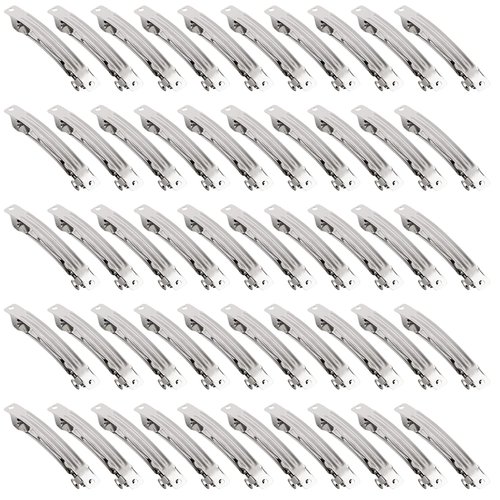 AUEAR, French Barrette Iron Rectangle Hair Clips for DIY Clip Craft Bows (50 Pack, 2 Inch 50mm)